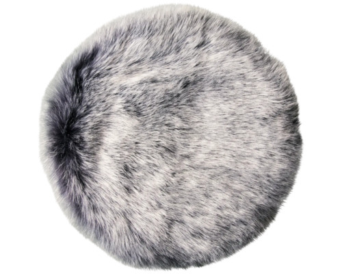 Runder Teppich aus Kunstfell