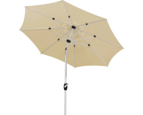 Beiger Sonnenschirm mit Stahlgestell