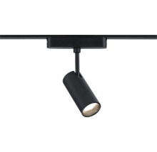 Schwarzer Schienenstrahler für Deckenmontage