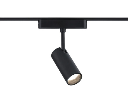 Schwarzer Schienenstrahler für Deckenmontage
