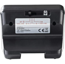 Nedis TV Simulator Rückansicht mit Informationen zu Stromversorgung und Herkunft