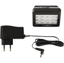 Nedis Logo mit LED Akku Leuchte und Netzteil