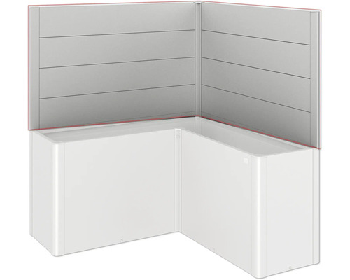 Eckbadewanne mit Paneelenverkleidung und Rückwand