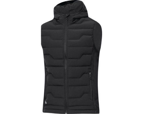 Ärmellose Steppjacke mit Kapuze und Reißverschluss