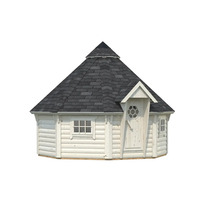 Holz Kota Grillhaus mit Dachschindeln und Fenstern