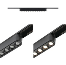 Schwarzes Stromschienen-Lichtsystem zur flexiblen Beleuchtung