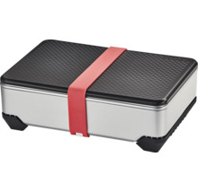 Lunchbox aus Edelstahl mit Gummiband