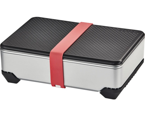 Lunchbox aus Edelstahl mit Gummiband
