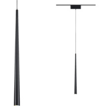 Schwarze Pendelleuchte mit konischem Lampenschirm