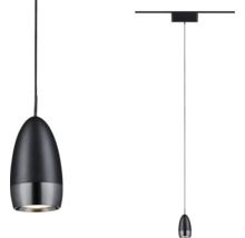 Schwarze Pendelleuchte mit tropfenförmigem Design