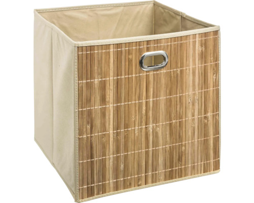 Aufbewahrungsbox Stoff Bambos 31x31x31 cm Aufbewahrungsbox aus Bambus mit Griff