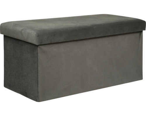 Graue Truhenbank mit Stauraum