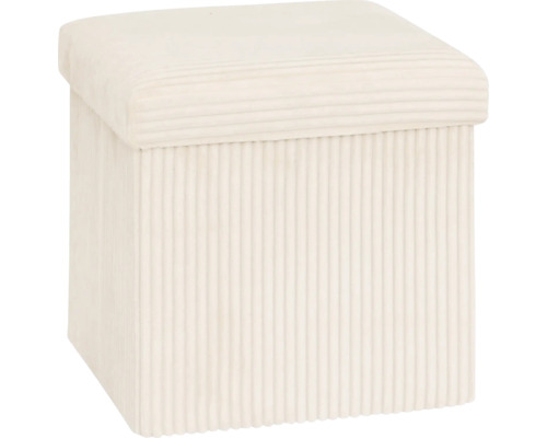 Aufbewahrungsbox 38x38x38 cm -tlg. Hocker mit gerippter Textur