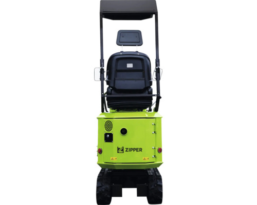 Zipper Minibagger mit Raupenfahrwerk und Fahrersitz