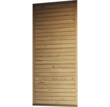 Holzwand mit horizontalen Brettern