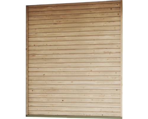 Holzwand mit horizontalen Brettern