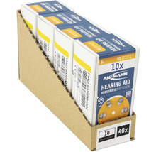 Ansmann Hörgerätebatterien Größe 10, 40 Stück in einer Packung