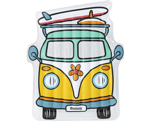 Bestway® Luftmatratze Camper 164 x 127 x 18 cm Bestway Luftmatratze im Design eines Campingbusses mit Surfbrett