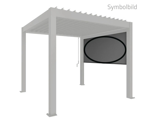 Rollo Biohort elektrisch 3,5 m 327 x 10 x 235 cm dunkelgrau Freistehende Pergola mit Seitenteil als Sichtschutz