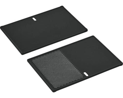 Guss-Wendeplatte Enders 1/2 für Uniq 4 Gusseisen Zwei Grillplatten mit glatter und geriffelter Oberfläche