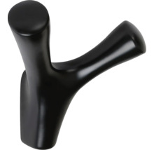 Schwarzer Garderobenhaken zur Wandmontage