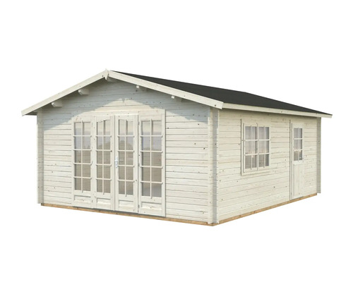 Holzgartenhaus mit Doppeltür und Fenstern