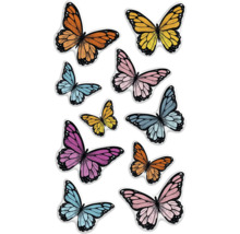 Mehrere bunte Schmetterlingsaufkleber