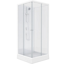 Duschkabine mit Duschkopf und Armaturen