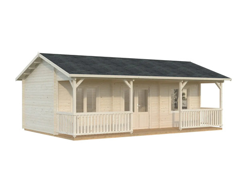 Holzgartenhaus mit überdachter Veranda