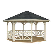 Holzpavillon mit Dachschindeln