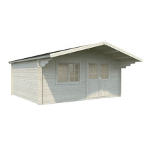 Holzgartenhaus mit Fenster und Doppeltür