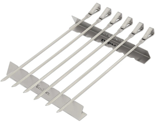 Schaschlikspieß-Set Enders XL Edelstahl 6 Stk. Edelstahl Grillspieße mit Halterung
