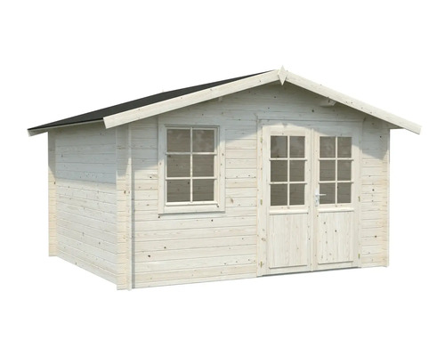 Holzgartenhaus mit Fenster und Doppeltür