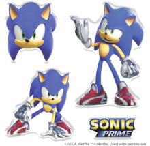 Sonic Prime Aufkleber Set mit drei Motiven