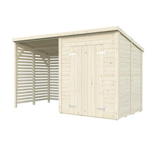 Holzgartenhaus mit Anbau für den Aussenbereich