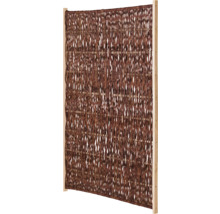 Sichtschutzwand aus Weide mit Holzrahmen