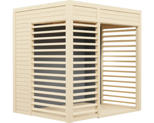 Holz Garten Pavillon mit Lamellenwänden