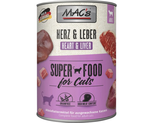 Mac's Katzenfutter Dose Herz und Leber