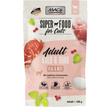 Mac's Superfood Adult Katzenfutter mit Kalb und Rind, getreidefrei