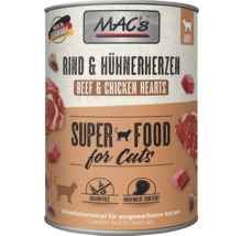 Mac's Katzenfutter Rind und Hühnerherzen im Futterdosendesign