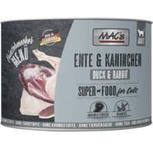 Mac's Katzenfutter Ente und Kaninchen für ausgewachsene Katzen, getreidefrei und hoher Fleischanteil.