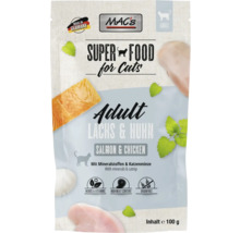 Mac's Superfood Adult Katzennahrung mit Lachs und Huhn in einer 100 Gramm Packung