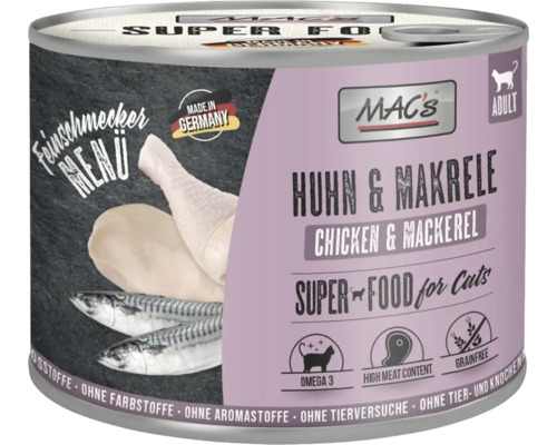 Mac's Katzenfutter Huhn und Makrele in der Konservendose