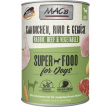 Mac's Hundefutter mit Kaninchen, Rind und Gemüse für ausgewachsene Hunde