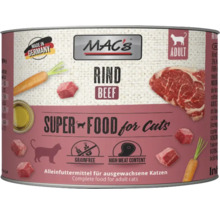 Mac's Katzenfutter Rind für ausgewachsene Katzen, Alleinfuttermittel