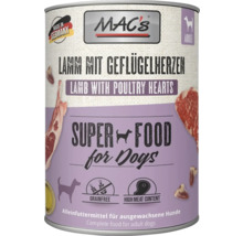 Mac's Hundefutter Dose Lamm mit Geflügelherzen für ausgewachsene Hunde