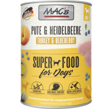 Mac's Hundenassfutter mit Truthahn und Blaubeeren für ausgewachsene Hunde