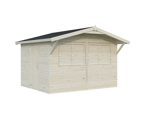 Gartenhaus aus Holz mit Tür und Fenstern