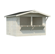 Holz Gartenhaus mit Verkaufsklappen