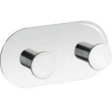 Doppelter Kleiderhaken aus Metall mit Wandbefestigung